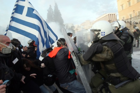 Violence Erupts As Greece Decides On Euro Future