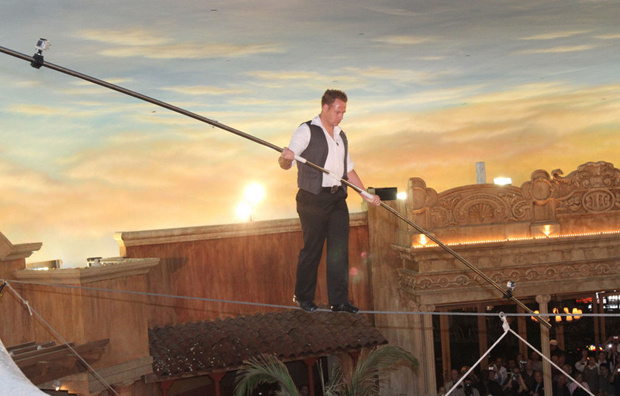 Nik Wallenda hopes to test his high-wire skills above Niagara Falls. In April, he walked above the Quarter at Tropicana Casino in Atlantic City, N.J.
