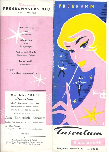 Tusculum Kabarett menu