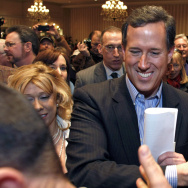 Rick Santorum Campaigns In Michigan