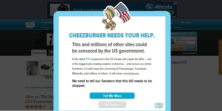 SOPA/PIPA Protest, failblog