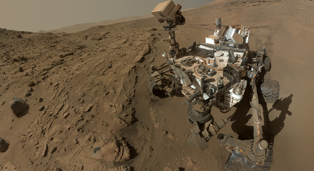 NASA's Mars Curiosity Rover captures a selfie to mark a full Martian year -- 687 Earth days -- spent exploring the Red Planet.