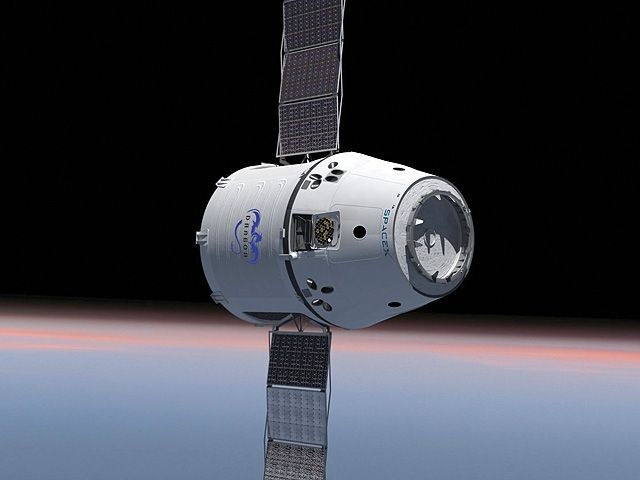 The Dragon capsule, developed and built by Hawthorne-based SpaceX. On Saturday, it will be launched in the first-ever private mission to service the International Space Station.