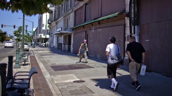 Some of the many boarded up store fronts along Weber Street in Stockton, Calif., in 2012. The Stockton City Council voted to declare bankruptcy last year, making it the largest city in U.S. history to enter Chapter 9 to that time.
