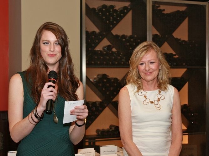 Linea Johnson, left, and her mother, Cinda, in May 2012 at the launch of their book on the family's struggle with Linea's bipolar disorder.