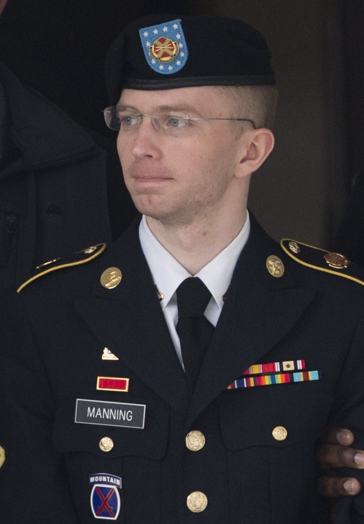 US Army Private First Class Bradley Manning on Tuesday at Fort Meade, Md.