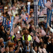 Democratic presidential candidate Hillary Clinton acknowledges the crowd as she arrives on stage during the fourth day of the Democratic National Convention at the Wells Fargo Center, July 28, 2016 in Philadelphia, Pennsylvania.