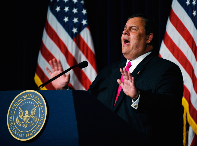 Chris Christie Delivers Remarks At Reagan Library Leadership Forum