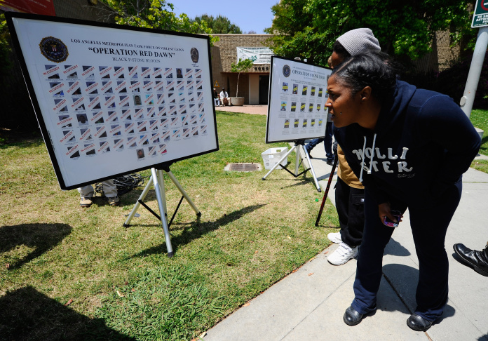 LAPD and FBI Hold News Conference On Los Angeles Gang Arrests