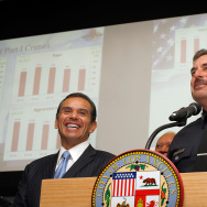 Mayor Villaraigosa And Police Chief Charlie Beck Discuss 2009 Crime Stats