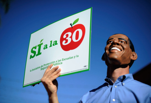 Jerry Brown Attends Rally In Support Of Proposition 30