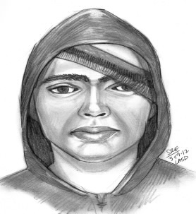 Police circulated this drawing of the suspect. He is described as a white man between 18- and 40-years-old and between 5 feet 8 inches and 5 feet 10 inches tall.