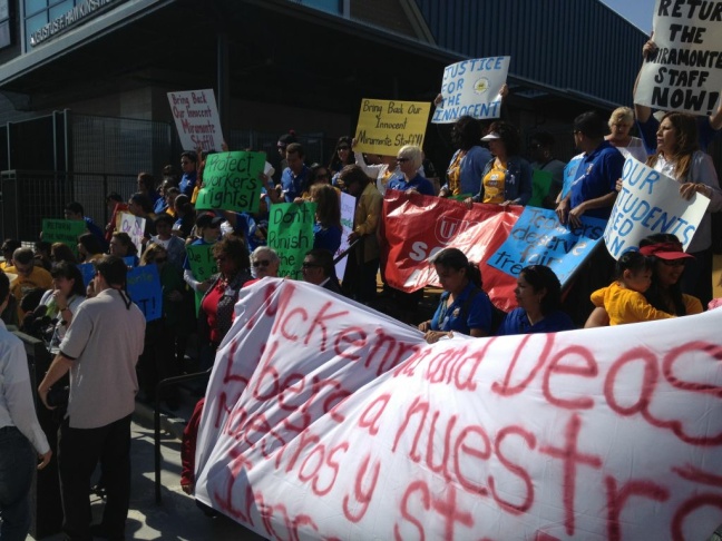 Miramonte teachers march