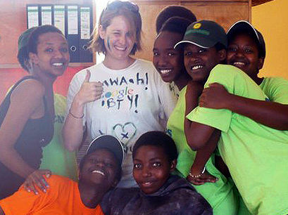Jennifer Larr (center), 24, is seen here in Rwanda at the Gashora Girls Academy where she was a teacher in 2011. Larr is part of a new generation of young adults focusing on travel, studying abroad and global experiences.