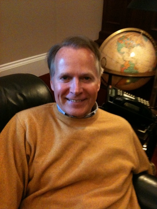 Congressman David Dreier relaxing before meeting of transition team.