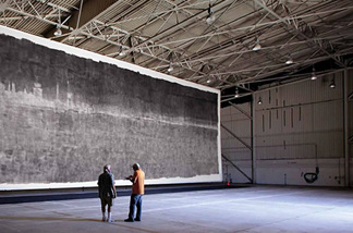 "The Great Picture," created by building a giant camera obscura in a jet hangar.