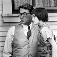 Gregory Peck and Mary Badham in "To Kill a Mockingbird."