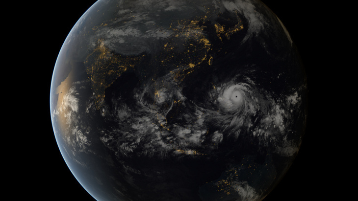From space, Typhoon Haiyan was almost beautiful. On the ground, it wasn't so pretty.