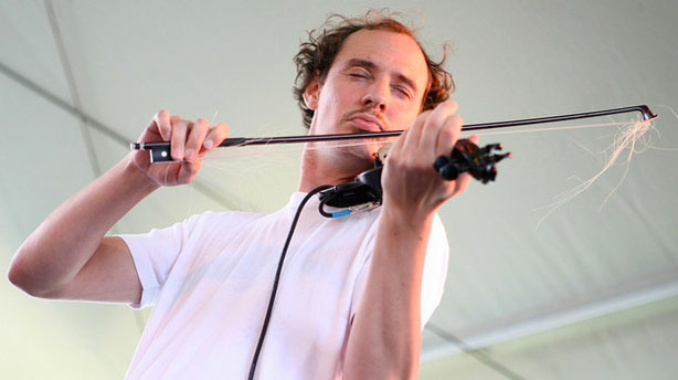 Folk-punk band O'Death performs at the 2010 Newport Folk Festival.
