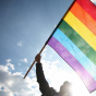 warsaw waving a rainbow flag 