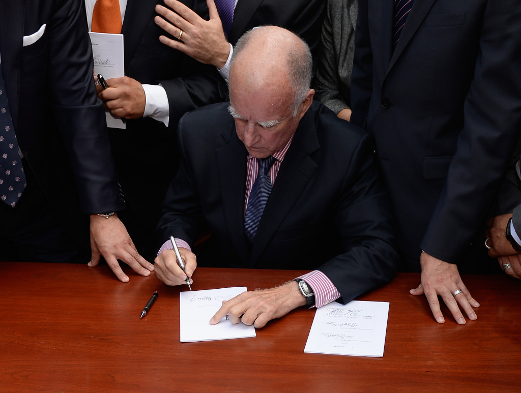 File Photo: California Governor Jerry Brown granting freedom to a woman who was sentenced to life in prison for killing her pimp at 17 years old.