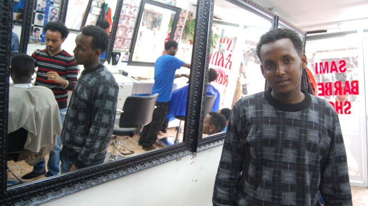 Philip Giray came from Eritrea to Israel two years ago. He is one of some 60,000 migrants living in Israel.