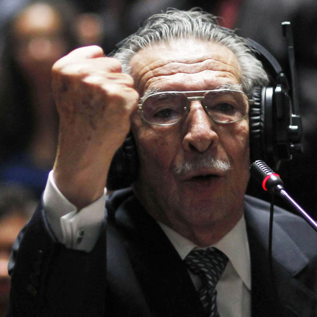 Former Guatemalan dictator Efrain Rios Montt during his trial earlier this week.