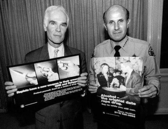 6/2/1999: District attorney Gil Garcetti and Los Angeles County Sheriff Lee Baca, elected in 1998, at L.A. media roundtable, Beverly Wilshire Hotel.