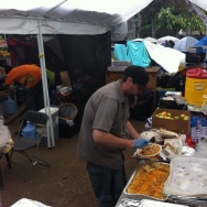 Serving Occupy LA food
