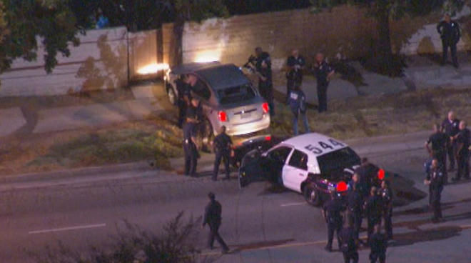 LAPD Crash Pursuit & Shooting