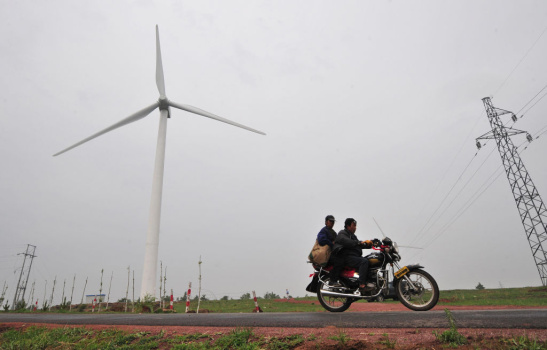 TO GO WITH China-Energy-Environment-Wind