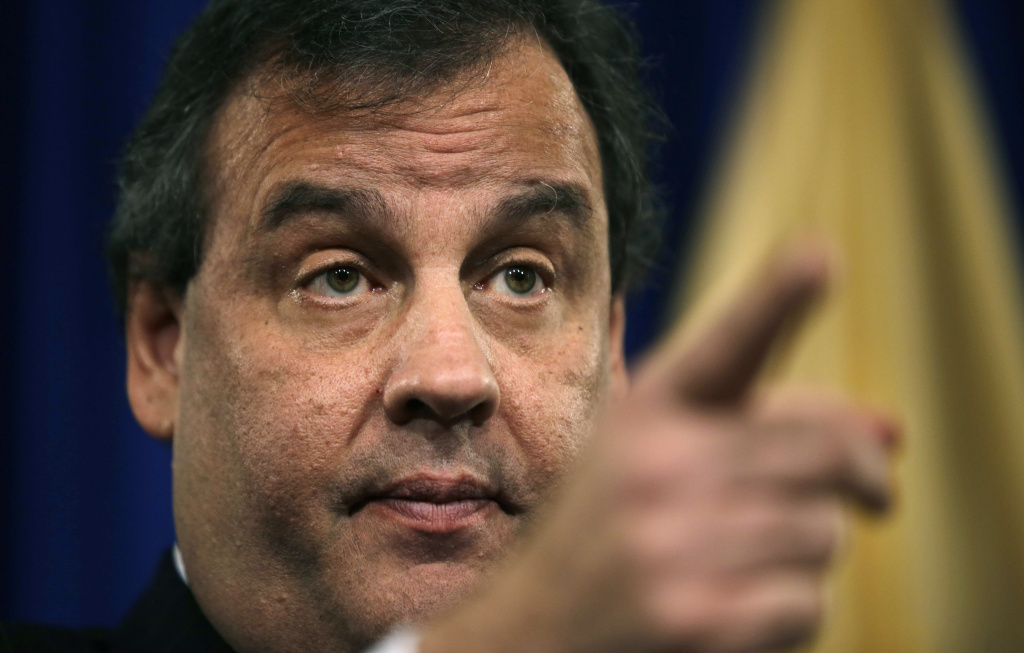New Jersey Gov. Chris Christie answers questions at a news conference Thursday.