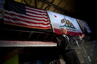 California Governor-elect Jerry Brown speaks during a news conference at his campaign headquarters on Nov. 3, 2010 in Oakland.