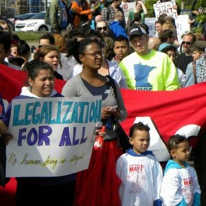 At a May Day immigrant rights rally in Minneapolis, May 1, 2012