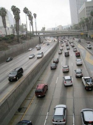 The 110 Freeway in Los Angeles, November 2010