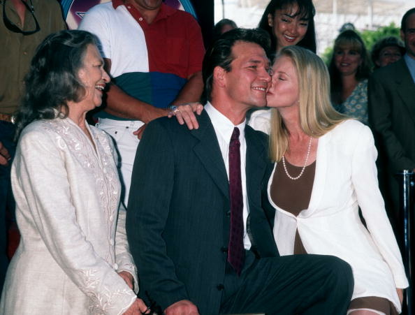 File: Actor Patrick Swayze, wife Lisa Niemi and mother attend Patrick Swayze Receives Hollywood Walk-of-Fame Star on August 18, 1997 at the Hollywood Walk of Fame in Hollywood, California.
