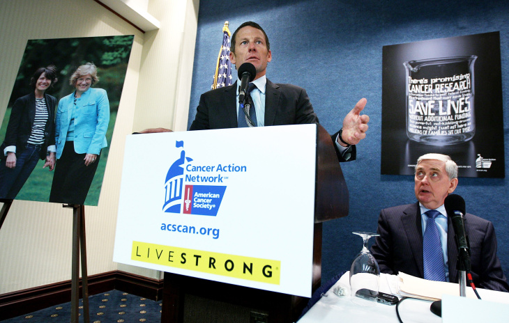 Lance Armstrong Lobbies Against Spending Cuts For Cancer Research In DC