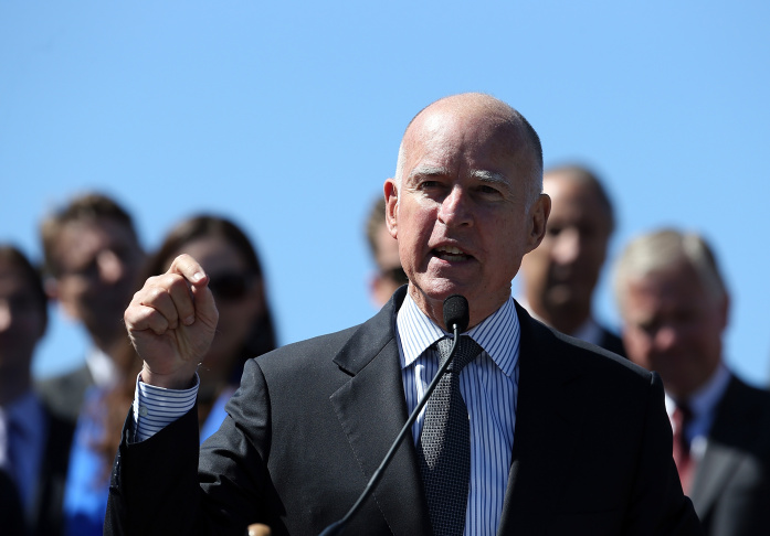 California Gov. Brown Holds Press Conf. On Expansion Of Electric Vehicle Market