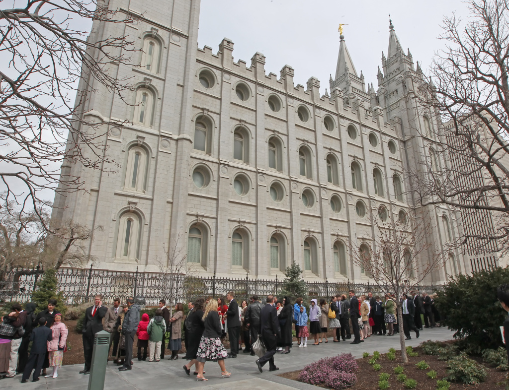 Despite the nomination of a prominent Mormon as the Republican presidential candidate this year, many Americans say they know very little about that faith, a Pew Center study concludes. The temple in Salt Lake City, Utah is an important center of the American-born religion. (Photo by George Frey/Getty Images)