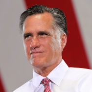 Mitt Romney Campaigns At Local Business In Las Vegas