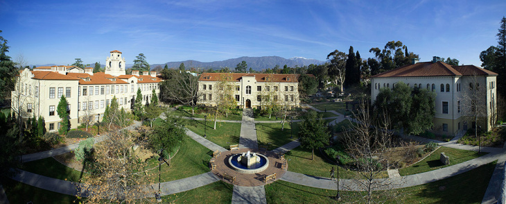 The Stanley Academic Quad at Pomona College in Claremont, California