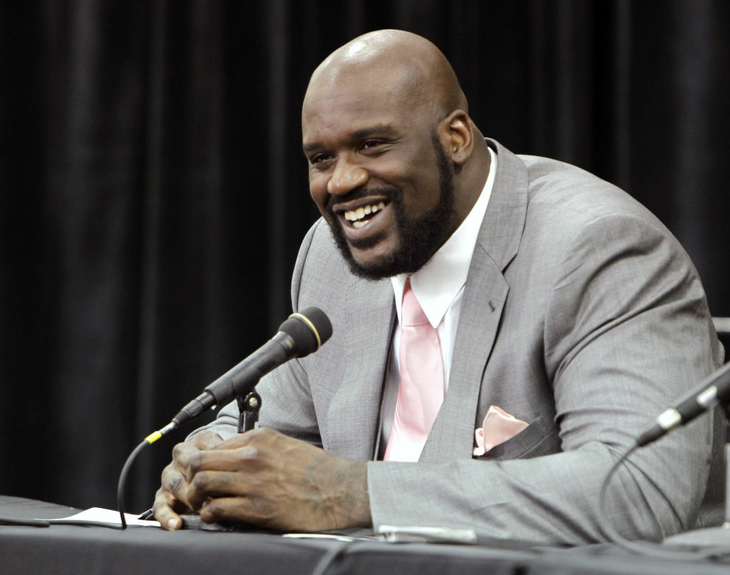 File photo of Shaquille O'Neal announcing his retirement from NBA basketball. O'Neal has endorsed L.A. City Attorney Carmen Trutanich for L.A. County district attorney.