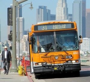 A bus bound for East L.A. College, October 2009