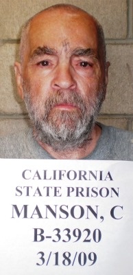 In this handout photo from the California Department of Corrections and Rehabilitation, Charles Manson, 74, poses for a photo on March 18, 2009 at Corcoran State Prison, California. Manson is serving a life sentence for conspiring to murder seven people during the 'Manson family' killings in 1969. The picture was taken as a regular update of the prison's files.