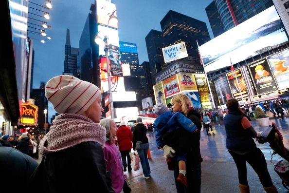 Times Square Exteriors Following Hurricane Sandy
