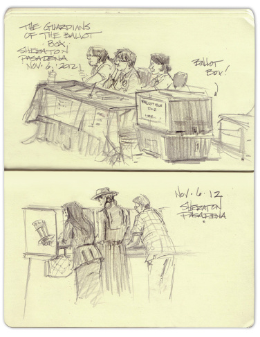 Mike Sheehan's election 2012 sketchbook