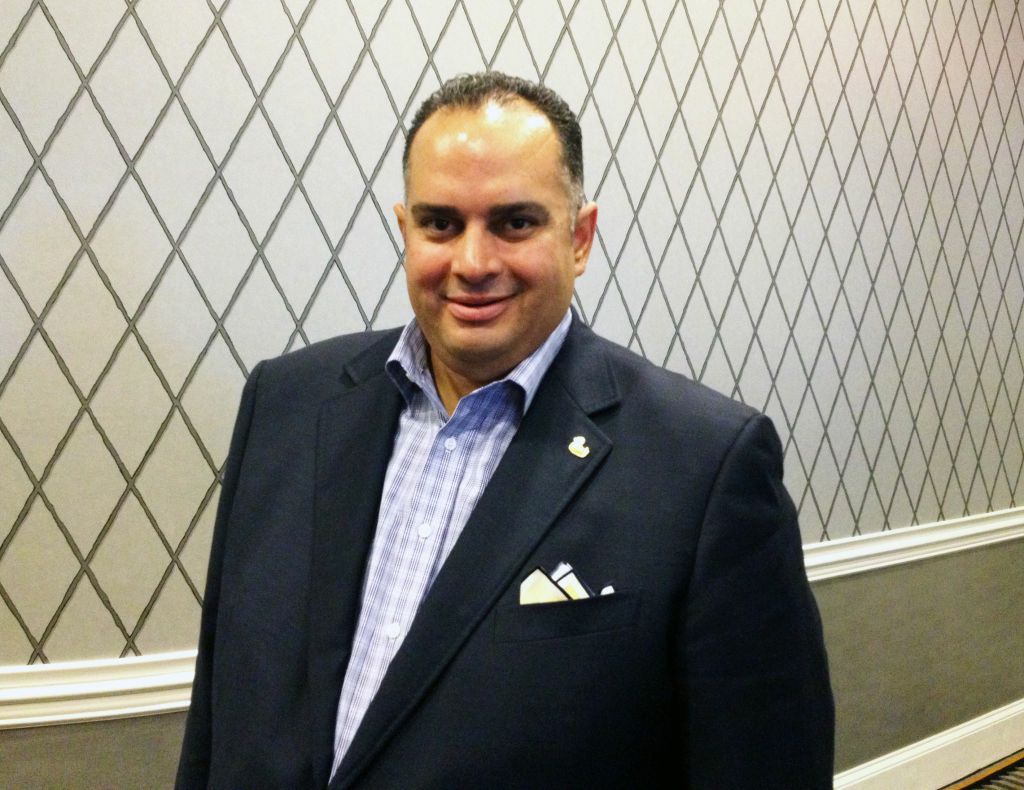 Assembly Speaker John Perez poses for a picture at the 2012 Democratic National Convention on Sept. 4, 2012.
