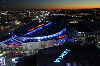 The proposed location for a new football stadium, next to the Staples Center and Nokia Theatre in downtown, to be used for a Los Angeles NFL team.