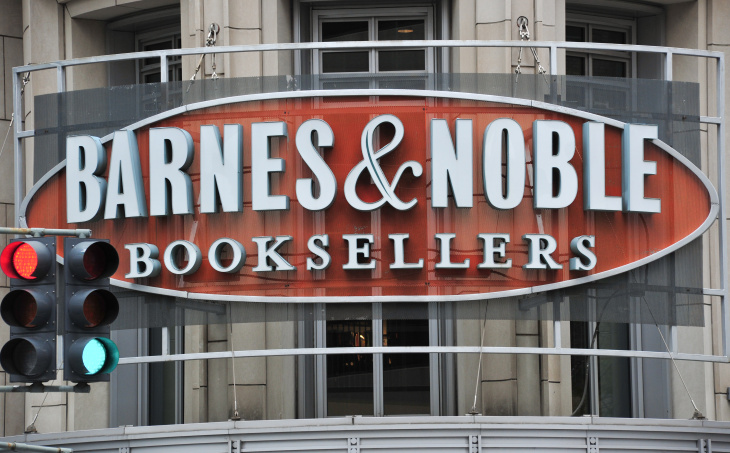 A Barnes & Noble bookstore is seen on Ap