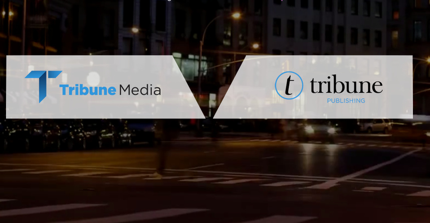 Tribune Media and Tribune Publishing unveiled new, separate logos Monday, August 4, 2014, as the Tribune Company spun off its newspaper holdings into a separate organization.